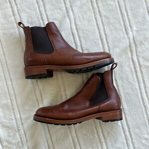 Patina Men's Brown Leather Chelsea Boots